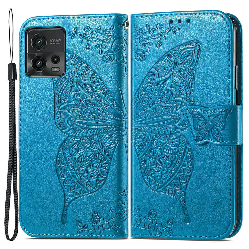 For Motorola Moto G72 4G PU Leather Folio Case Imprinted Butterfly Pattern Stand Wallet Magnetic Phone Cover For Motorola Moto G72 4G PU Leather Folio Case Imprinted Butterfly Pattern Stand Wallet Magnetic Phone Cover